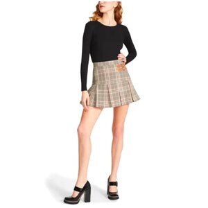 BB Dakota by Steve Madden Beg and Pleat Pleated Buckle High Waist Miniskirt